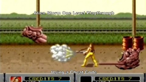 Alien Storm using a MegaDrive Cheat Code :D #Megadrive #Sega #MD #Gaming #Gamer #Retro #VideoGames