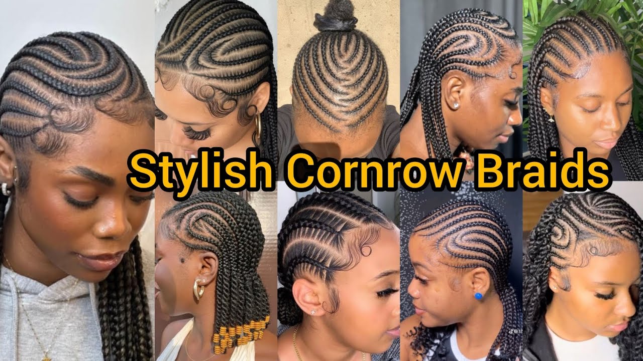 Best Cornrow Hairstyles to try in 2025 | Half Cornrow Braids | Updo ...
