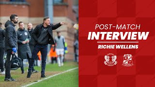 Richie Wellens gives his reaction to Orient's 1-1 draw with Swindon Town
