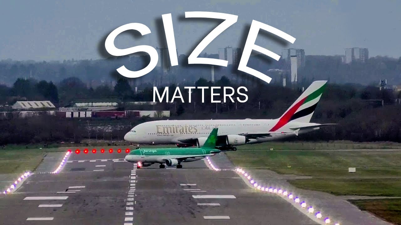 SIZE MATTERS 😮Airbus A380-800 vs Airbus A320-200 ✈️Take Offs from Birmingham Airport BHX-EGBB