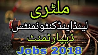 Jobs In Military Lands And Cantonment Department 2018