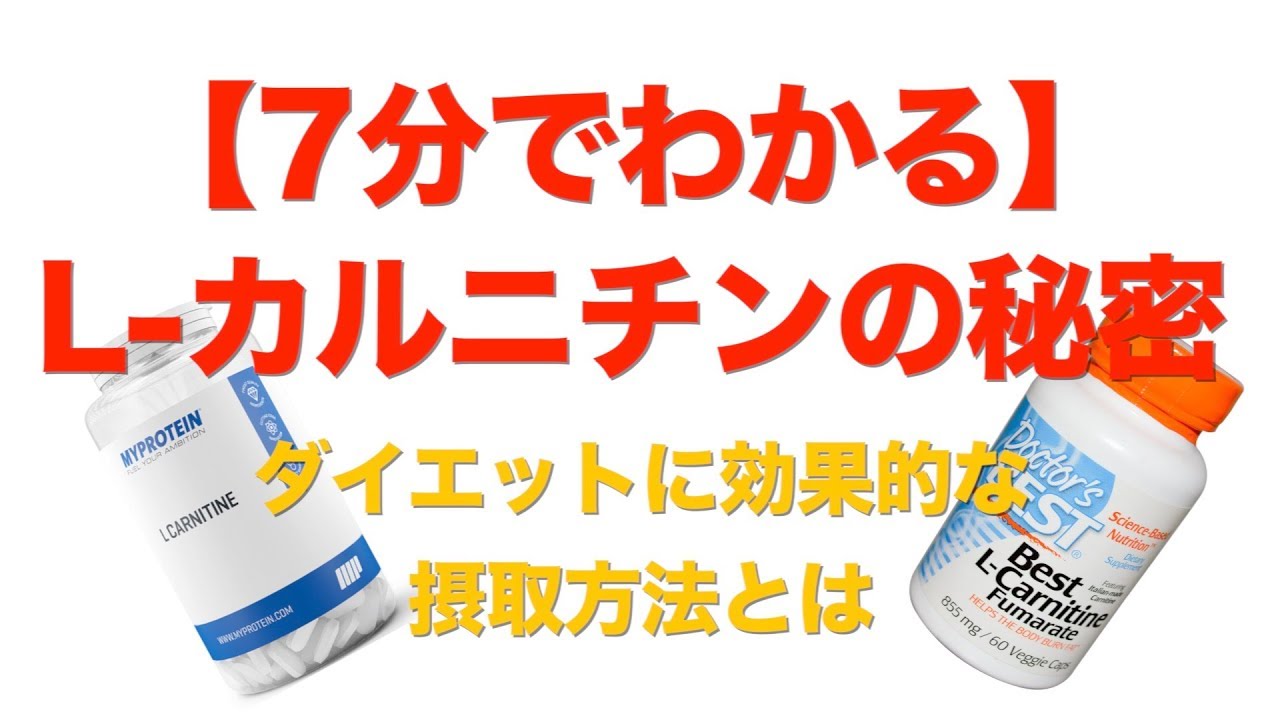 l-carnitine 効果 【サプリ】L-カルニチンの秘密！解説動画