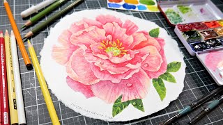 Lets Talk About Handmade Watercolor Paper &amp; Paint a Peony!