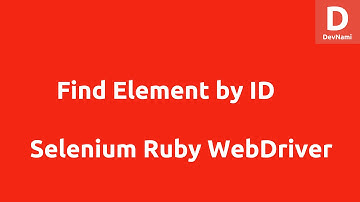 Selenium Ruby Find Element by ID