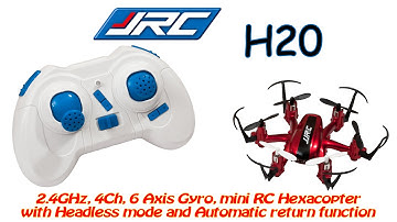 JJRC H20 2.4GHz, 4Ch, 6 Axis Gyro, mini RC Hexacopter with Headless mode (RTF)