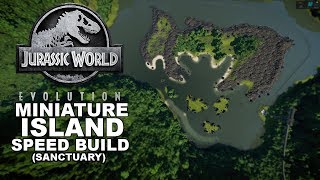 BUILDING SANCTUARY ISLAND IN SANDBOX! MINIATURE ISLAND SPEED BUILD IN JURASSIC WORLD: EVOLUTION