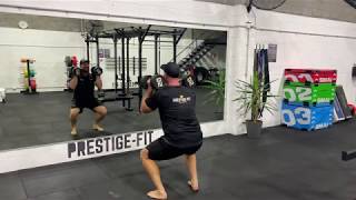 Dumbbell Power Front Squats demonstration