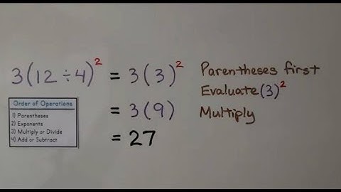 6th Grade Math 9.3c, Using Exponents With Grouping Symbols