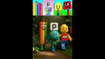 sprunki-Blockie 72 X Alphabet P X Lego X Number Block 1 are walking joyfully in jungle #sprunki