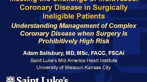 Outcomes   Management of Multivessel CAD When Bypass Surgery is Not an Option, September 29  2017