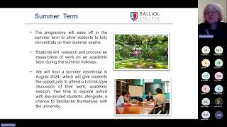 Balliol College Access Programme Information Evening - 17th October 2023