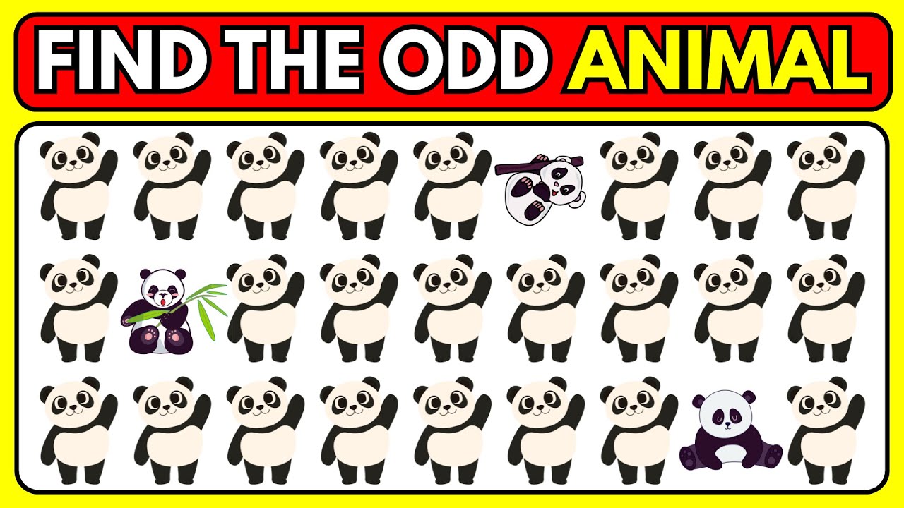 Find the ODD One Out – Animal Edition 🐯🐼🦊 | Easy, Medium, Hard – Level 76 | Mindful Mosaic 2.0