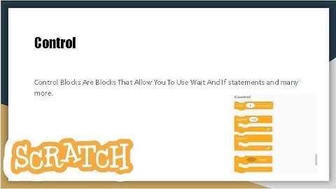 Control Blocks In Scratch | How To Series