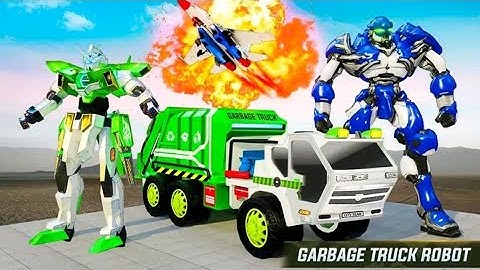 Flying Garbage Truck Robot Transformers Playgame