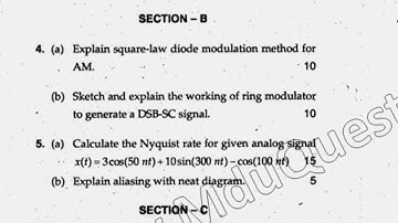 BTech ECE 4th Sem Communication System Question Paper 2017