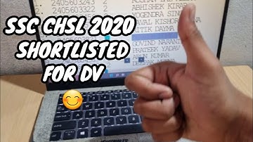 SSC CHSL 2020 SHORTLISTED FOR DV ✌️👍#sscchsl2020