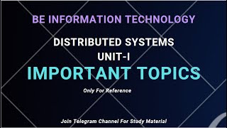 Distributed Systems Unit-I Important Questions
