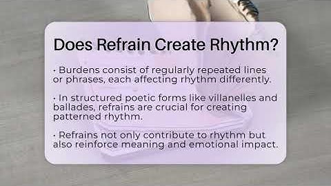 Does Refrain Create Rhythm? - The Prose Path