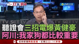 【一刀未剪】葉元之說溜嘴「其實不能直接找王義川問話」! 王義川曝上聽證會「這樣做」電爆黃健豪嗆哪有公僕質問老闆的 阿川:拍謝 我家的狗都比較重要｜【焦點人物大現場】20240603｜三立新聞台