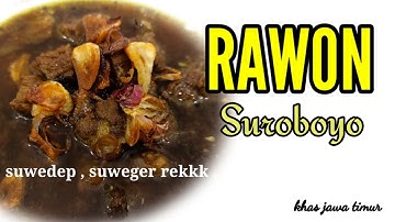 Resep Lengkap Rawon Surabaya || Rawon Daging Rawone wong jawa timur