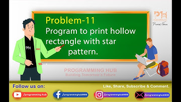 Program to print hollow rectangle with star pattern.