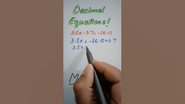 Decimal Equations#MathMarrow#Math shorts#Decimals in equation#Easy decimals