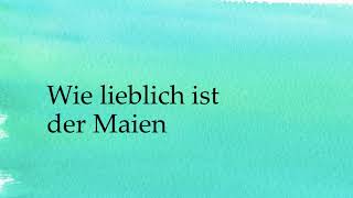 Wie lieblich ist der Maien - Klavierbegleitung und Text zum Mitsingen