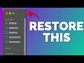 How to Get Sidebar Back on Mac Finder