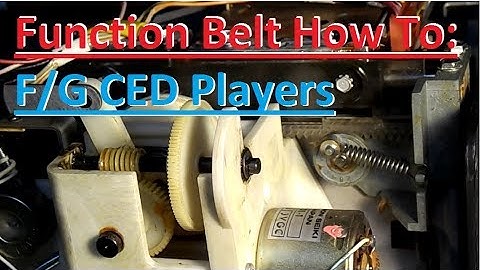 How To: Function belt removal SFT / SGT / Sears 274 CED players