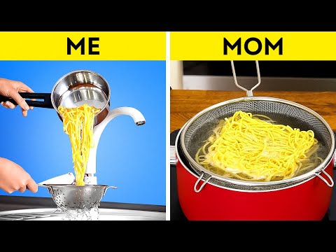 Me VS Mom || Simple Cooking Hacks to Become a Chef!