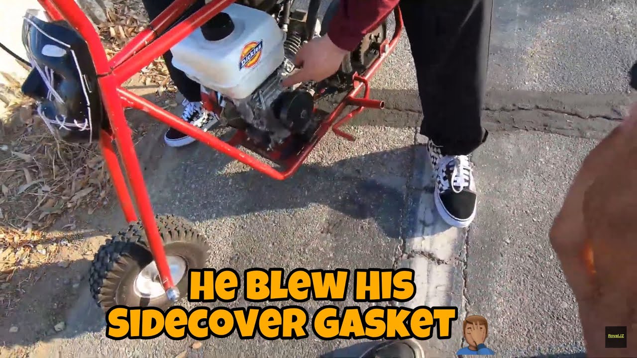 He Almost Blew His Motor On The Riverbed! Mini Bike Riverbed Run