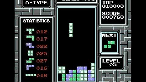Tetris(NES) 100 lines, level 0 start-10:09