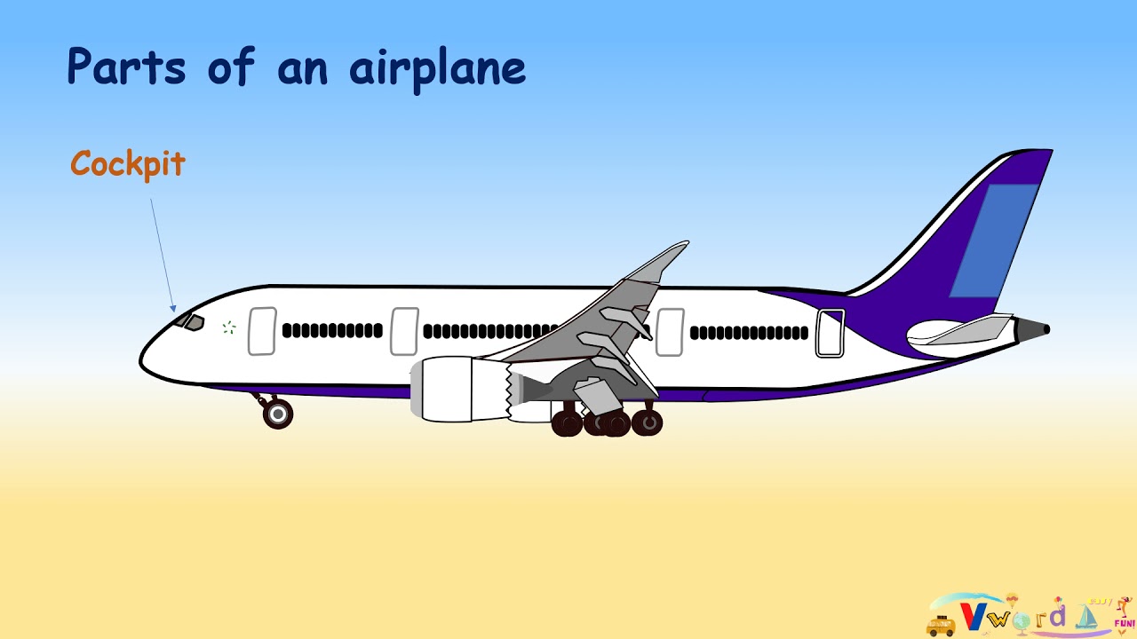 Aircraft in picture|Parts of Plane| Instruments|英语学习|English learning|基础英语单词