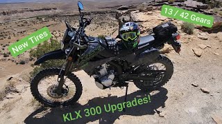 KLX 300 update! New Tusk D Sport Tires and regear to 13 / 42!