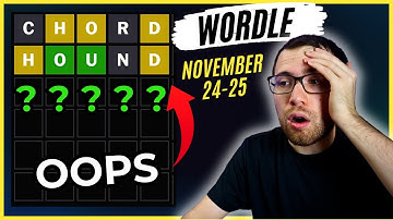 Oops, I made a mistake | Wordle - November 24-25, 2025