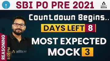 SBI PO PRE 2021 | SBI PO Reasoning | Most Expected Complete Paper #3