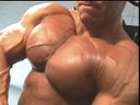 Bodybuilder Brett Becker trains pecs