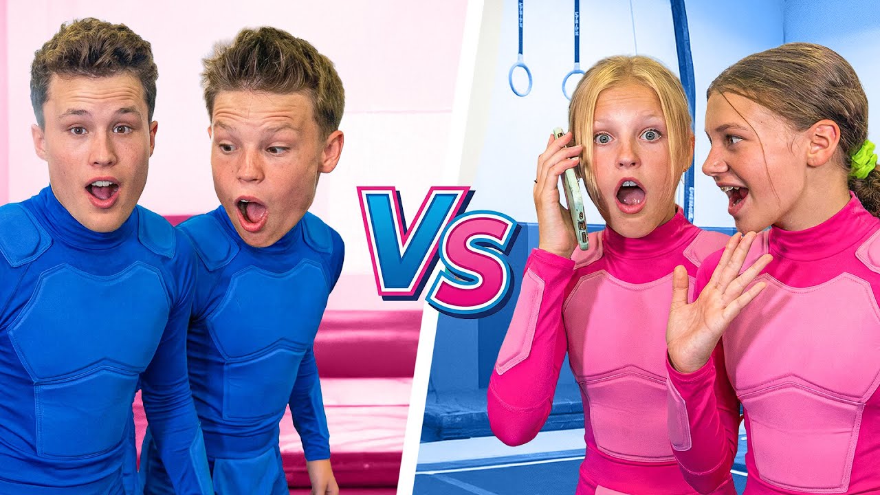 BOYS VS GIRLS SUPER NINJA CHALLENGES! | Ninja Kidz TV