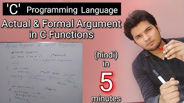 Actual argument and Formal argument in C functions in hindi || C programming language