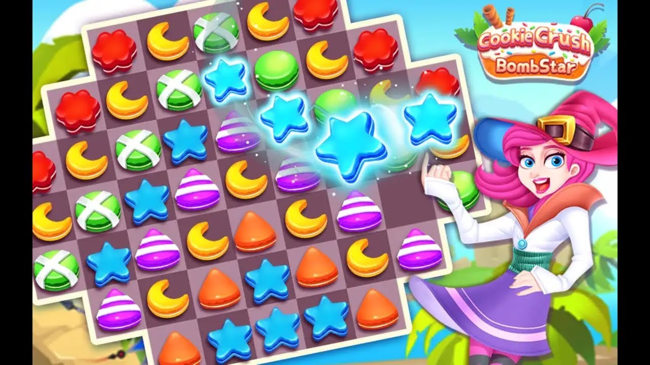 Cookie Crush Bomb Star (mobile match 3 game) JUST GAMEPLAY
