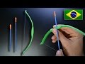 Tutorial: Mini Arco e Flecha de papel - Instruções em Português PT-BR