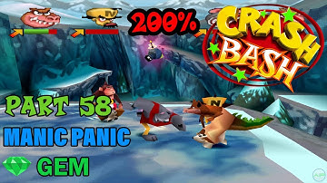 Crash Bash - 200% Walkthrough - Part 58: Manic Panic (Gem Challenge) - 1080p 60 fps