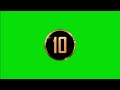 10 second timer countdown with sound in green screen for educational  no copyright