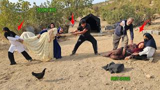The second wife opposes the first wife's medical treatment, and the nurses intervene.