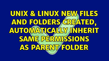 New files and folders created, automatically inherit same permissions as parent folder