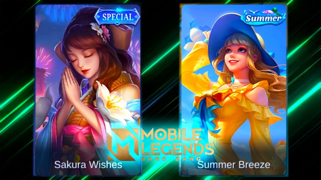 Guinevere | Summer Breeze Skin VS Sakura Wishes Skin | Mobile Legends Bang Bang