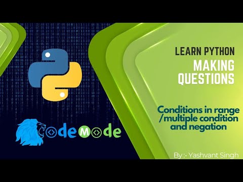 Conditions in range in Python | Multiple conditions in range