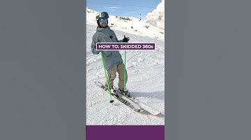 How to: SKIDDED 360s on Skis #ski #skiing #skitips