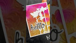 Tim Holtz Alcohol Ink Hello Card by @cheiron