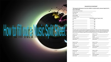How to fill out your music Split Sheets